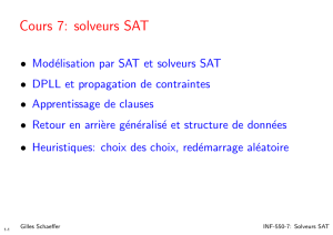 Cours 7: solveurs SAT