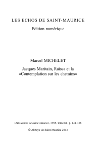 Jacques Maritain, Raïssa et la «Contemplation sur - digi