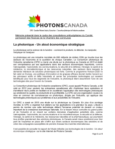 La photonique - Un atout économique stratégique