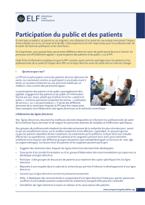 Participation du public et des patients