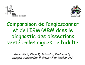 Comparaison de l`angioscanner et de l`IRM/ARM dans le diagnostic