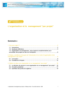 L`organisation et le management “par projet”