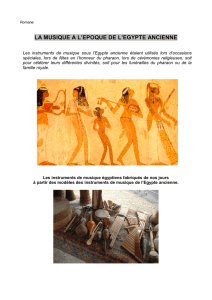 LA MUSIQUE A L`EPOQUE DE L`EGYPTE ANCIENNE