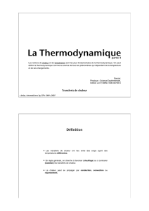 La Thermodynamique
