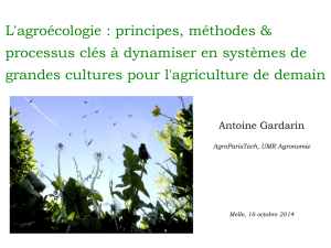 Diaporama 16/10/2014 Antoine GARDARIN, INRA/AgroParisTech