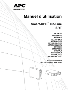 Manuel d`utilisation Smart-UPS™ On
