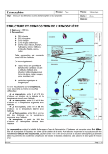 structure et composition de l`atmosphère