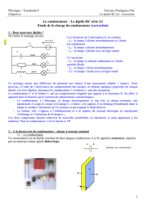 Le condensateur – Le dipôle RC série (1)