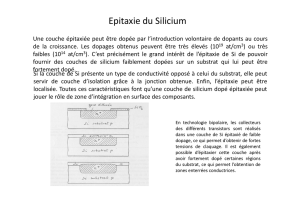 Epitaxie du Silicium