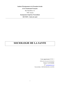 sociologie de la sante - Ligue Française pour la Santé Mentale