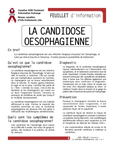 Esophageal candidiasis french