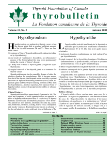 thyrobulletin L H - Thyroid Foundation of Canada