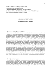 Claude Levi-Strauss et l`anthropologie struclturale