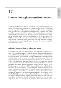 Interactions gènes-environnement - iPubli