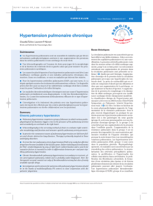 Hypertension pulmonaire chronique