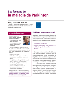 Les facettes de la maladie de Parkinson