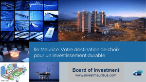 Île Maurice Opportunités Investissements attractivité