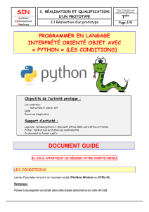 Programmer avec python-les conditions