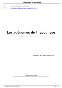 Les adénomes de l`hypophyse