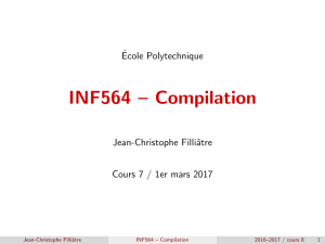 INF564 – Compilation