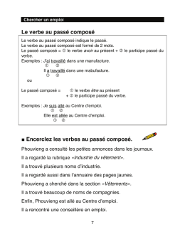 verbe rencontre passe compose