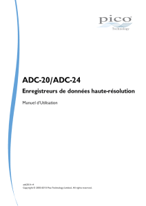 ADC-20/ADC-24 Manuel d`Utilisation