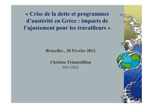 « Crise de la dette et programmes d`austérité en Grèce : impacts de l