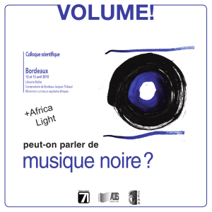 musique noire - La revue Volume