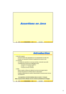 Assertions en Java Introduction