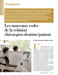 Les Nouveaux codes de la relation dentiste patient