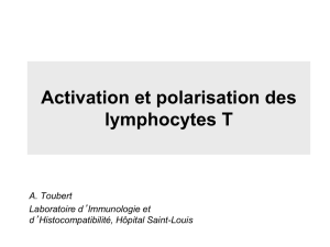Immunité adaptative coopération cellulaire - L2 Bichat 2011-2012