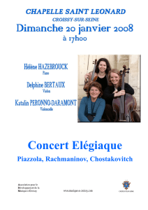 Concert Elégiaque - Les Musicales de Croissy