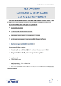 La Colectomie gauche - Clinique Saint-Pierre
