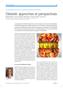 Obésité: approches et perspectives