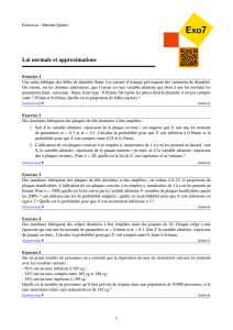 Loi normale et approximations - Exo7
