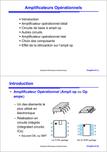Amplificateurs Opérationnels Introduction