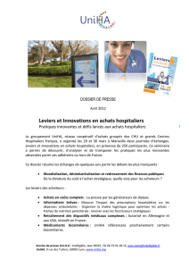 Leviers et Innovations en achats hospitaliers