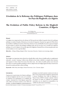 L`évolution de la Réforme des Politiques Publiques dans les Pays