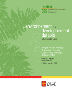 L`environnement et le développement durable