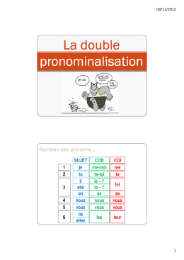 Les Doubles Pronoms Compléments