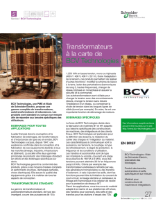 Transformateurs à la carte de BCV Technologies