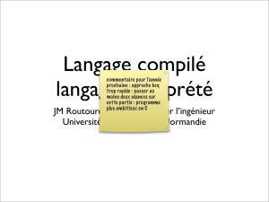Langage compilé langage interprété - Jean
