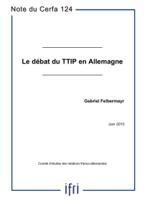 Le débat du TTIP en Allemagne - Dialogue d`avenir franco