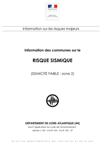 risque sismique - Préfecture de Loire