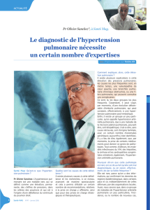 Le diagnostic de l`hypertension pulmonaire nécessite