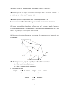 32. Pour n > 1, trouver un graphe simple non connexe avec |U| = (n
