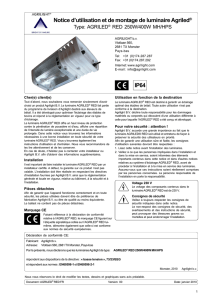 Notice d`utilisation et de montage de luminaire Agriled® IP64