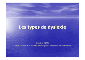 Les types de dyslexie