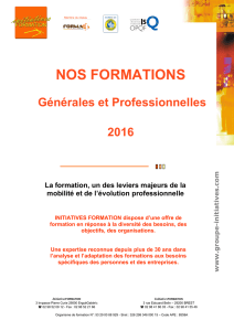nos formations - Initiatives Formation