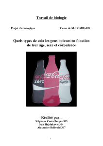 Quels types de cola les gens boivent en fonction de leur âge